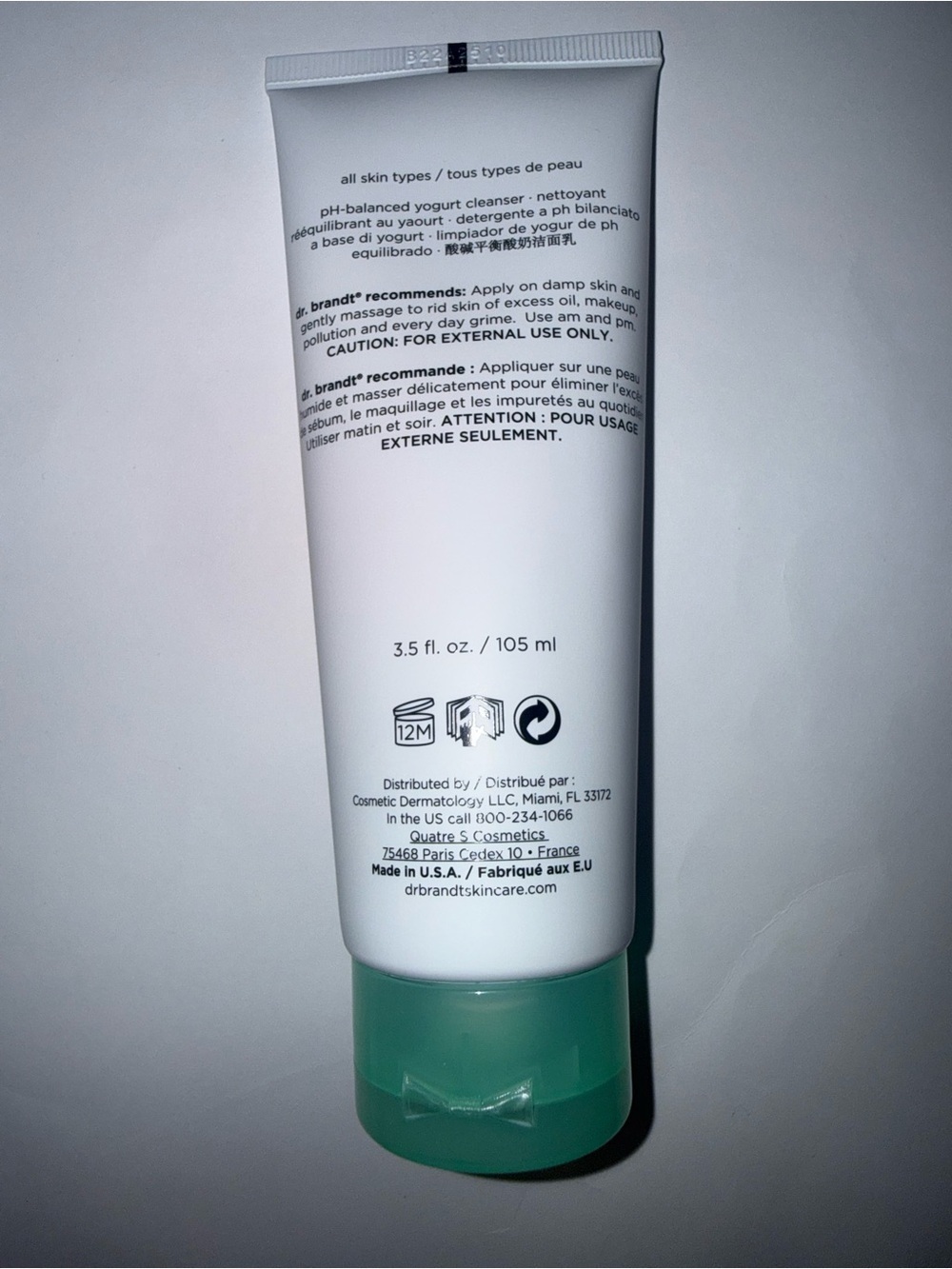 Dr. Brandt Clean Biotic pH-Balanced Yogurt Cleanser with Chlorophyll 3.5 oz NIB - Picture 2 of 7